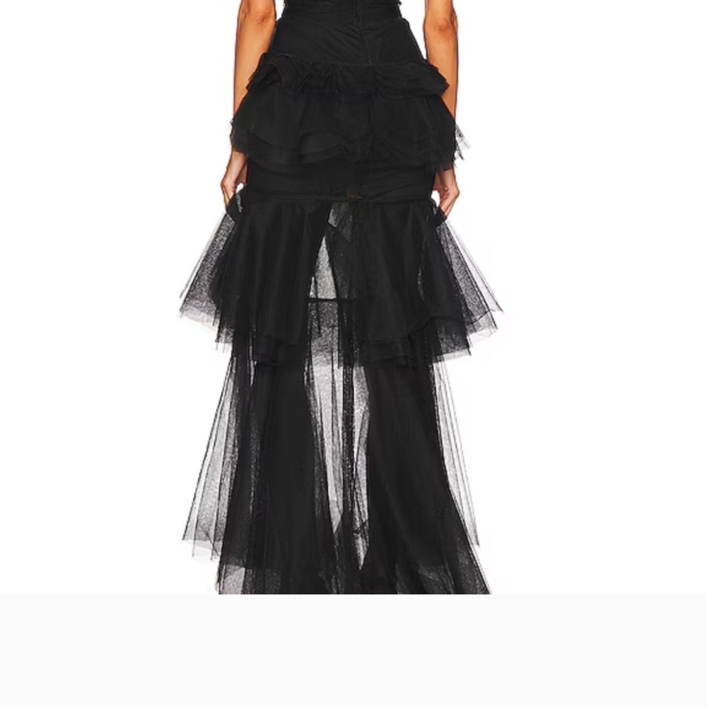 Michael Costello Alai Elegant Black Strapless Evening Dress - Picture 8 of 11